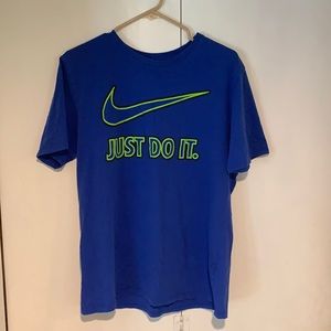 Nike blue and green tee shirt. Size L